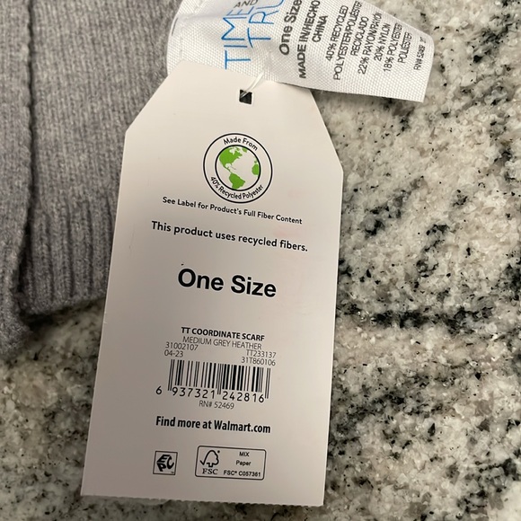 Gray Scarf + Head Band Set - Picture 3 of 3